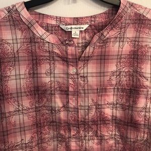 croft and barrow plaid shirt NWT